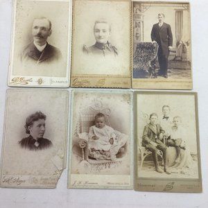 Vintage Old Family Photo Pictures Portraits Black White Craft High Class Photogr